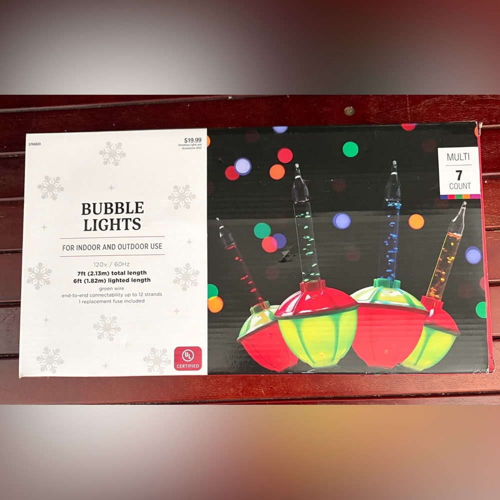 Christmas Bubble Lights Indoor/Outdoor Use